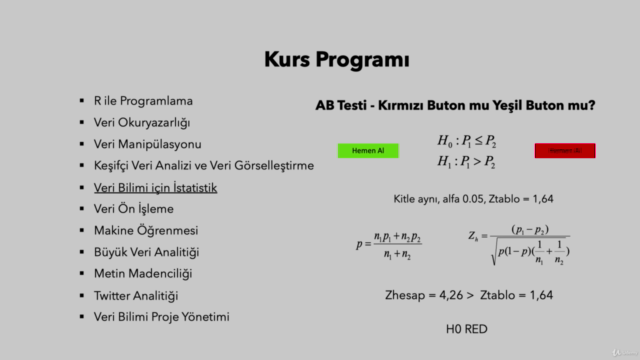 R ile Veri Bilimi ve Machine Learning (35 Saat) – Screenshot 2