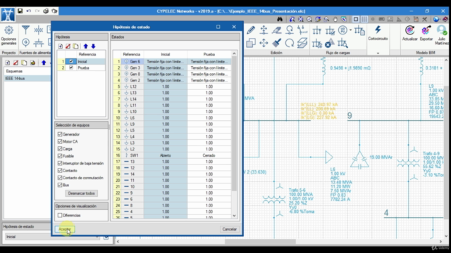 Análisis de redes eléctricas con CYPELEC Networks. – Screenshot 3