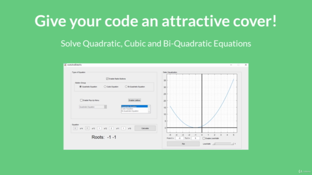 MATLAB Graphical User Interface with the MATLAB GUIDE tool – Screenshot 2