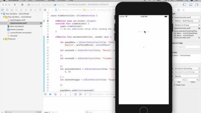 XCode 11 , Swift 5 ve IOS13 ile Mobil Uygulamalar – Screenshot 1