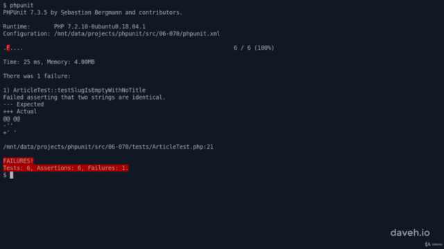 PHP Unit Testing with PHPUnit – Screenshot 4