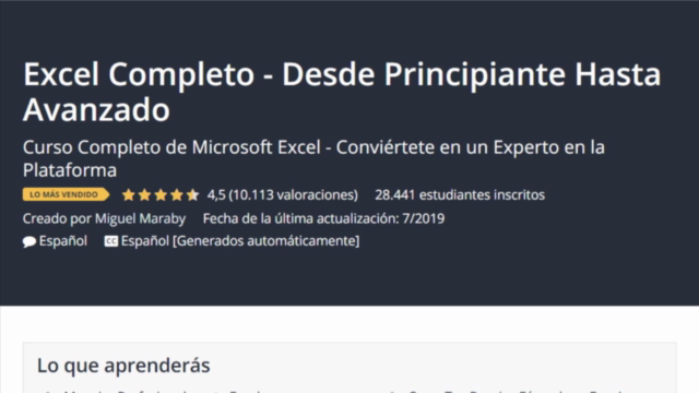 Excel Contable - Curso Profesional – Screenshot 2