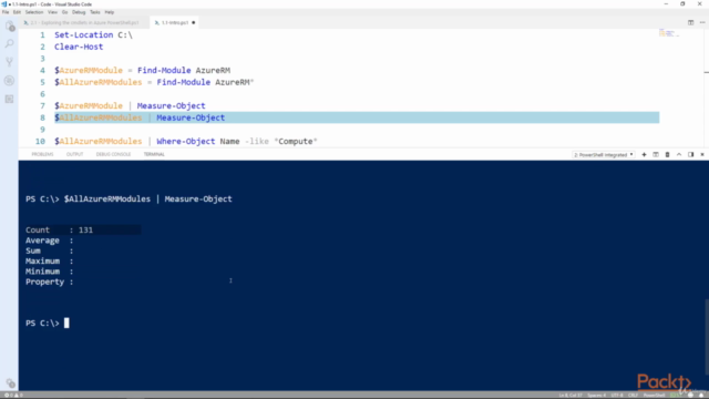 Azure PowerShell on the Cloud – Screenshot 1