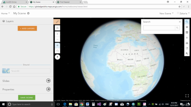Spatial Web Application using ArcGIS – Screenshot 1