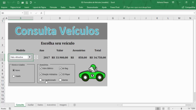 Curso de Excel Avançado - Relatórios Usando Controles – Screenshot 2