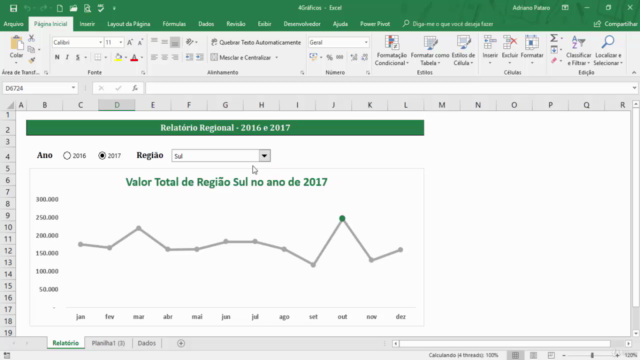 Curso de Excel Avançado - Relatórios Usando Controles – Screenshot 4