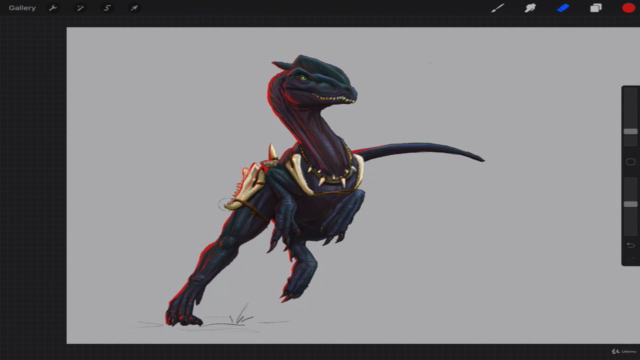 Digital Painting Series: Ominous Alien and Tribal Dino – Screenshot 1
