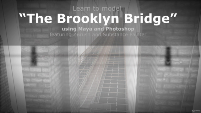Maya Training - Creating/Modelling "The Brooklyn Bridge" – Screenshot 2