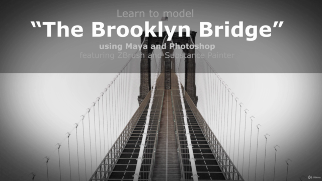 Maya Training - Creating/Modelling "The Brooklyn Bridge" – Screenshot 3