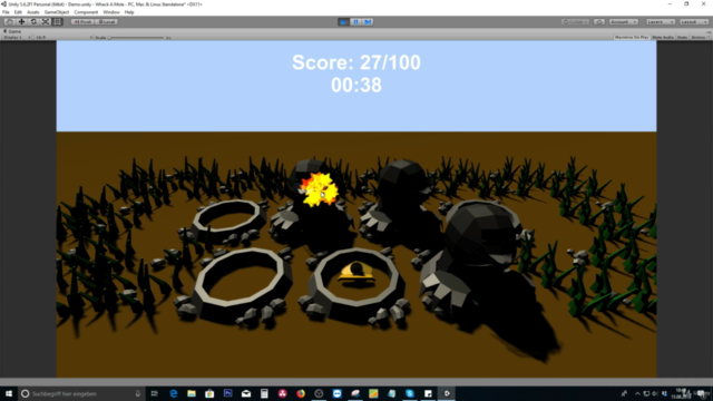 Unity Game Tutorial: Whack A Mole 3D - Screenshot_01