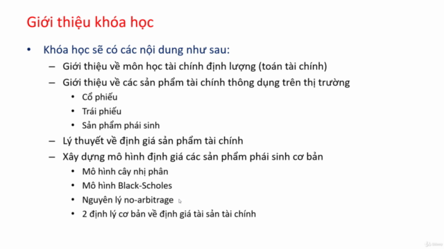 Tài chính định lượng: Định giá sản phẩm tài chính – Screenshot 3