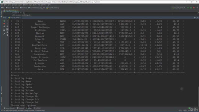Python & Cryptocurrency Trading: Build 8 Python Apps (2020) – Screenshot 1