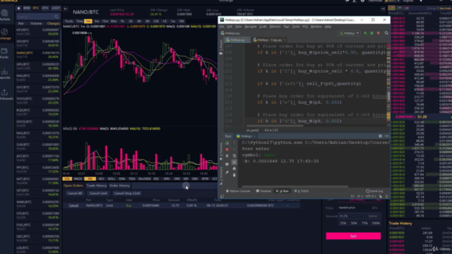 Python & Cryptocurrency Trading: Build 8 Python Apps (2020) – Screenshot 4