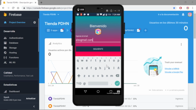 Curso de Xamarin para Android y Firebase en C# Login y crud – Screenshot 1
