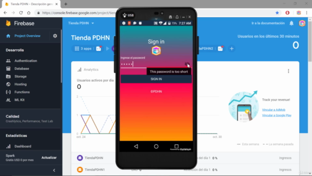 Curso de Xamarin para Android y Firebase en C# Login y crud – Screenshot 3