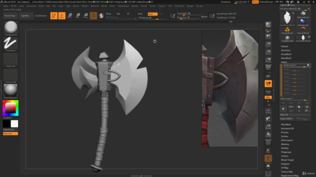 Weapon Modeling & Texturing For Game for Absolute Beginners – Screenshot 2