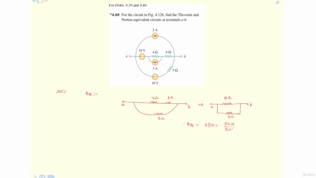 Thevenin's and Norton's equivalent circuits – Screenshot 1