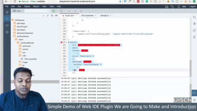 SAP® Web IDE Plugin Development – Screenshot 1