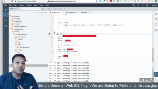 SAP® Web IDE Plugin Development – Screenshot 4