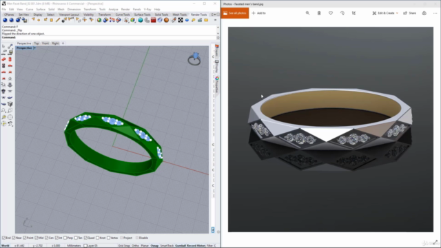 Jewellery Design in Rhino: Intermediate level – Screenshot 2