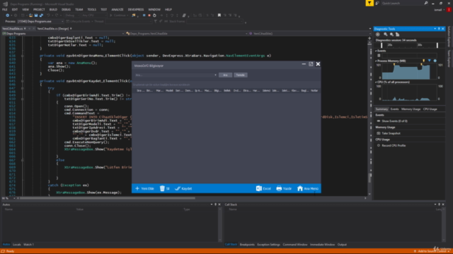 C# DEVEXPRESS İLE BAŞTAN SONA DEPO PROGRAMI – Screenshot 2