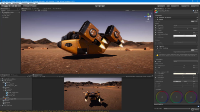 Vehicle Modeling in Houdini 16.5 - SciFi Dropship – Screenshot 1