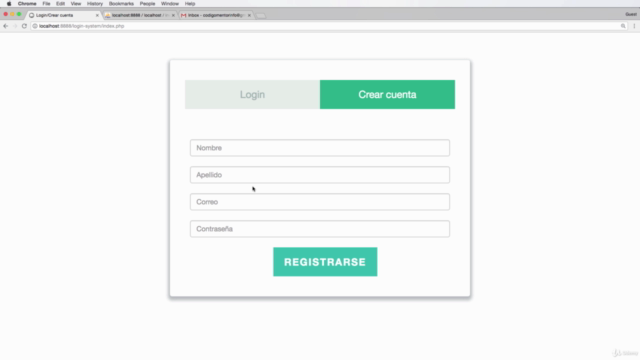 Sistema de LOGIN con envío de emails usando PHP y MySQL – Screenshot 1