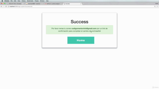 Sistema de LOGIN con envío de emails usando PHP y MySQL – Screenshot 4
