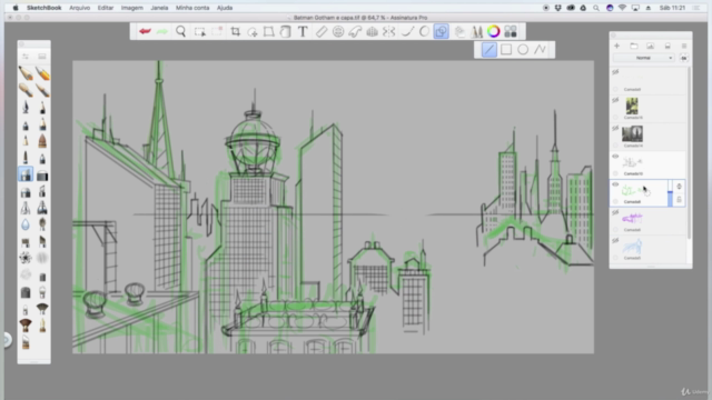 Como desenhar Batman + Cenário + Curso de Animação + Ebook - Screenshot_02