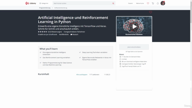 Artificial Intelligence und Reinforcement Learning in Python – Screenshot 2