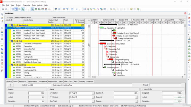 Primavera P6 Advanced (Risks,WPs,Constrains & More) Arabic – Screenshot 1