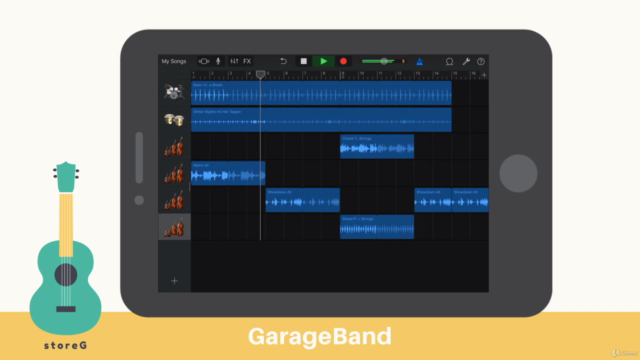 GarageBand【DTM初心者】講座 vol.1 iOS［iPad＆iPhone用］簡単操作で演奏・作曲・アレンジ – Screenshot 1