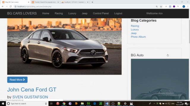 Fully functional PHP blog with CMS – Screenshot 1