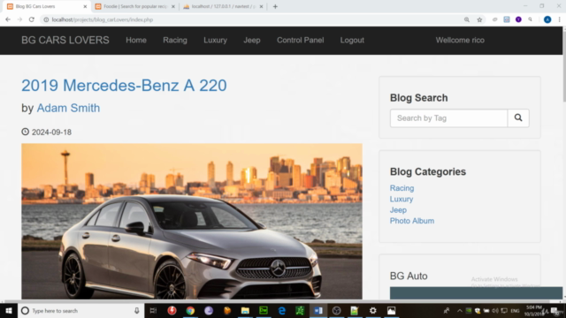 Fully functional PHP blog with CMS – Screenshot 2