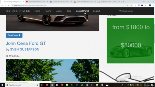 Fully functional PHP blog with CMS – Screenshot 4