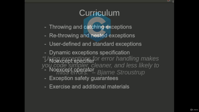 C++ Exceptions Handling – Screenshot 1