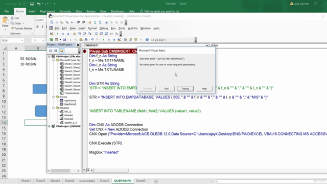 Excel VBA Connect with MS Access database – Screenshot 3