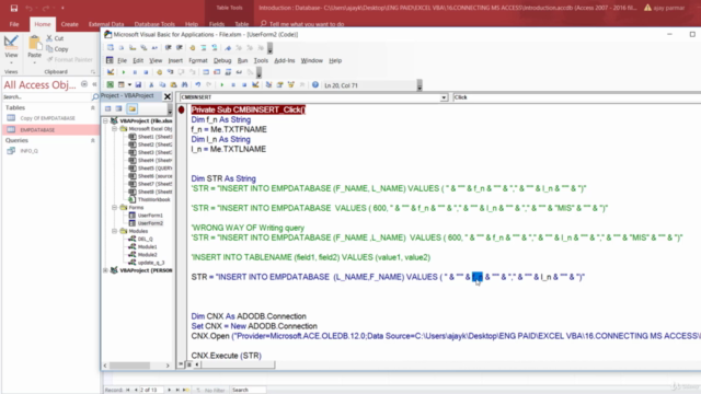 Excel VBA Connect with MS Access database – Screenshot 4