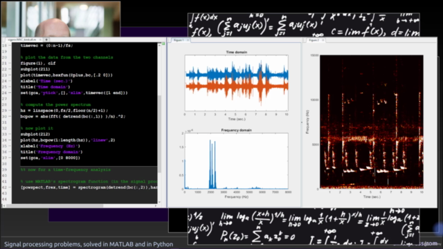 Signal processing problems, solved in MATLAB and in Python – Screenshot 2