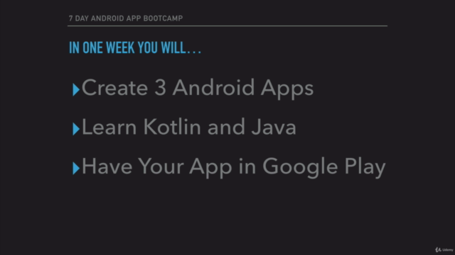 The 7 Day Android App Bootcamp - Android Pie and Kotlin – Screenshot 1