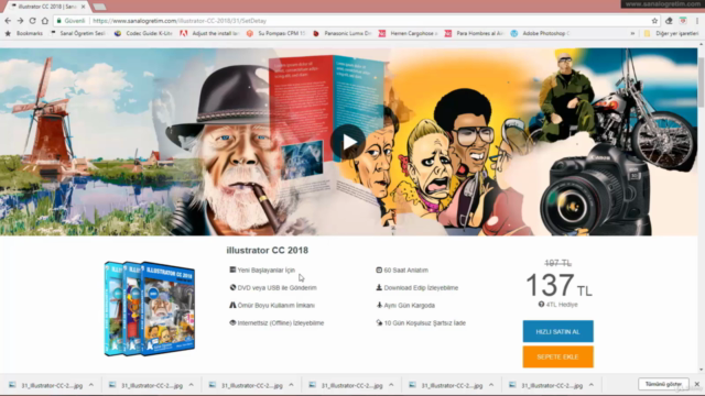 Adobe illustrator CC 2018 [Öğrenme Seti & Uygulama Seti] – Screenshot 1