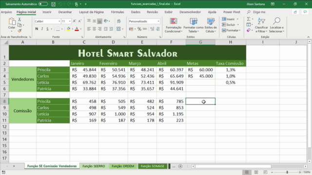 Excel Fórmulas e Funções Avançadas – Screenshot 1