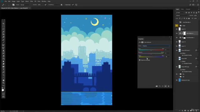 Как рисовать PIXEL ART фоны для игр в Photoshop – Screenshot 4