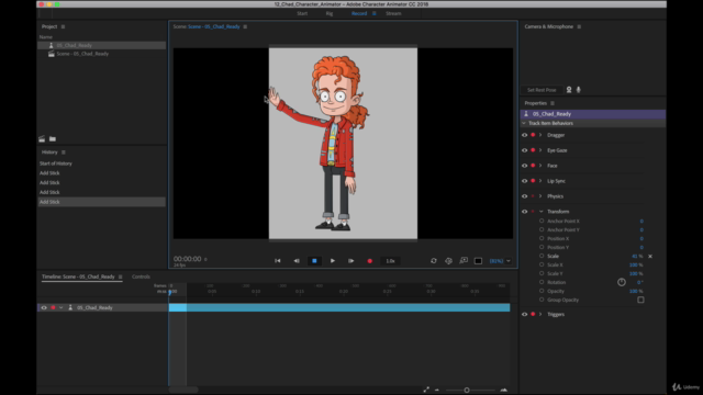 rigging and recording in adobe character animator