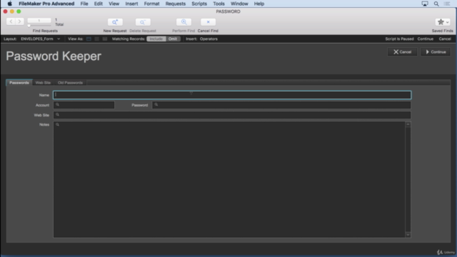 Creating a Password Manager in FileMaker – Screenshot 3