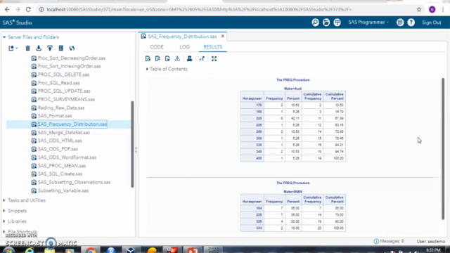 SAS for Data Science – Screenshot 3