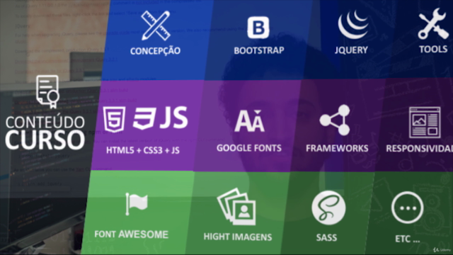 Front-End profissional completo HTML5, CSS3, SASS, JS E MAIS – Screenshot 3