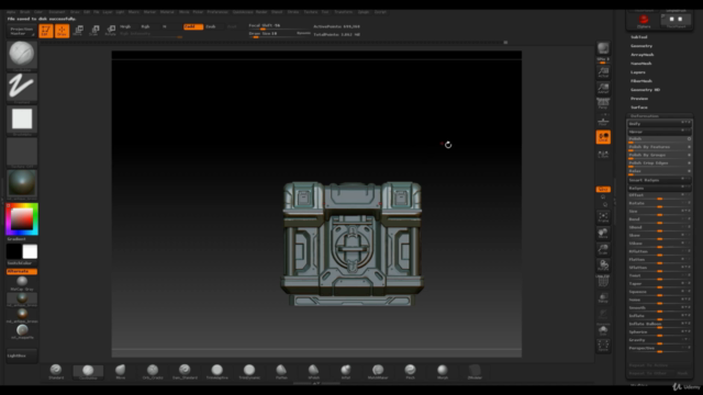 Game Asset Creation Modeling & Texturing a Futuristic Crate – Screenshot 2
