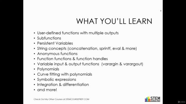MATLAB for Engineering Students Part 2 – Screenshot 2