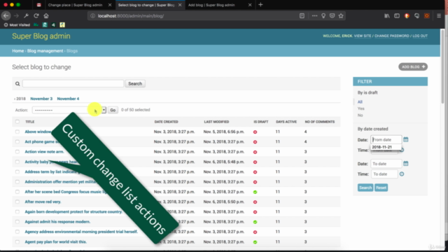 Mastering the Django admin dashboard – Screenshot 2